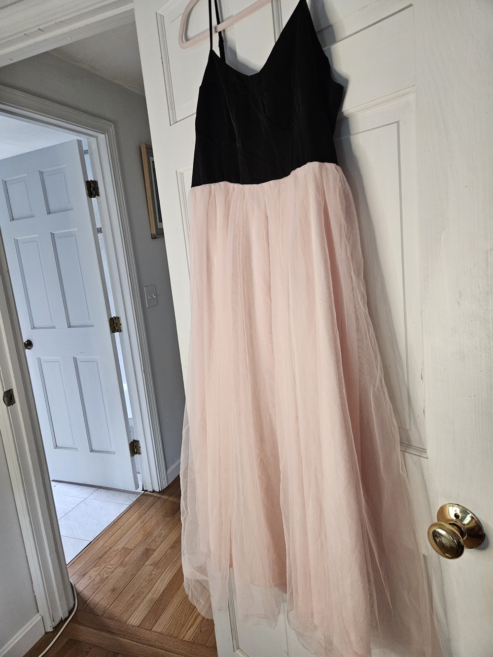Cupshe Black & Blush Two-Tone Tulle Skirted Dress